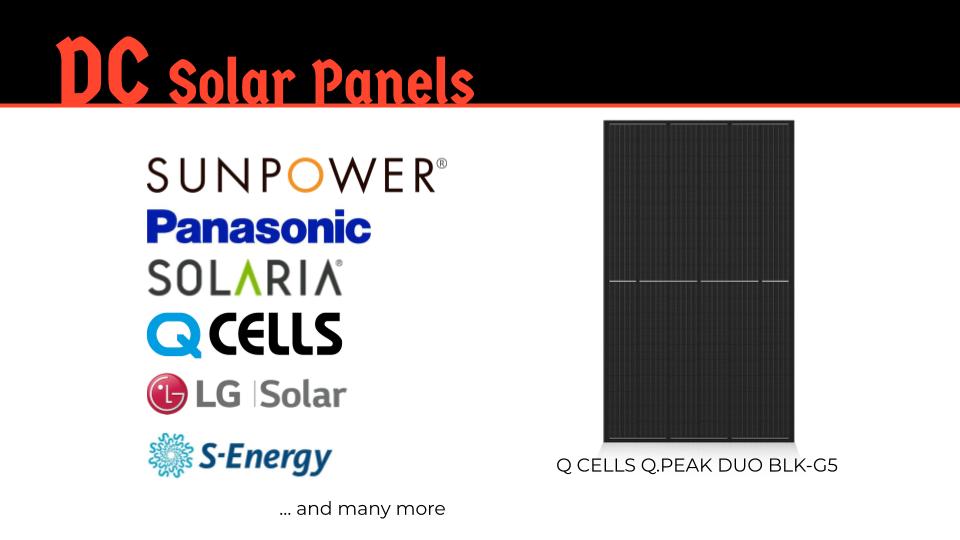 dc solar panels