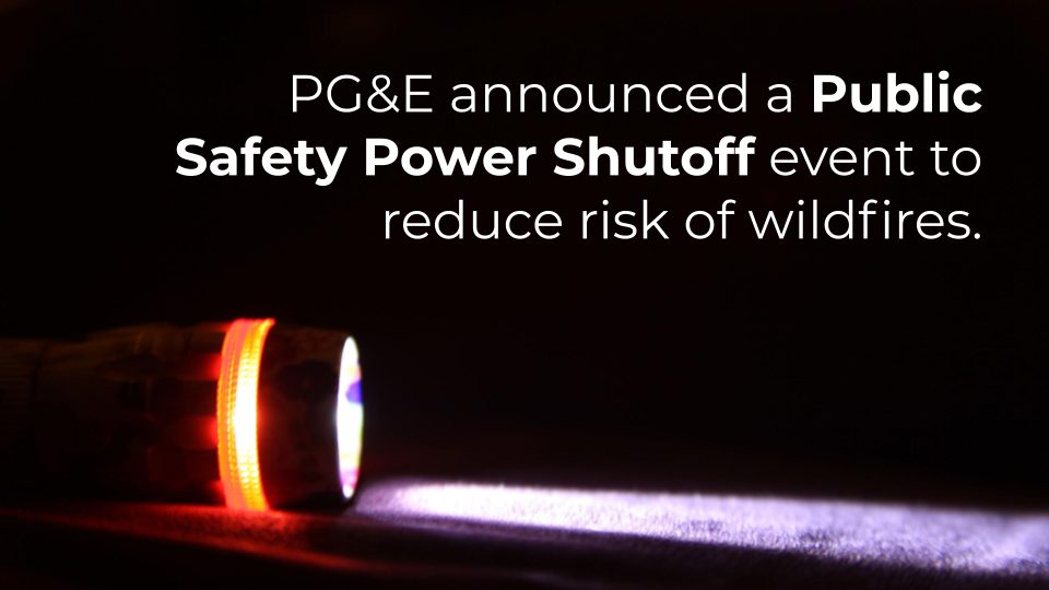 PG&E Public Safety Power Shutoff