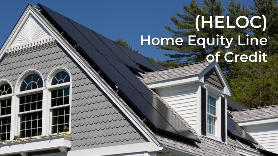 solar panels on roof heloc