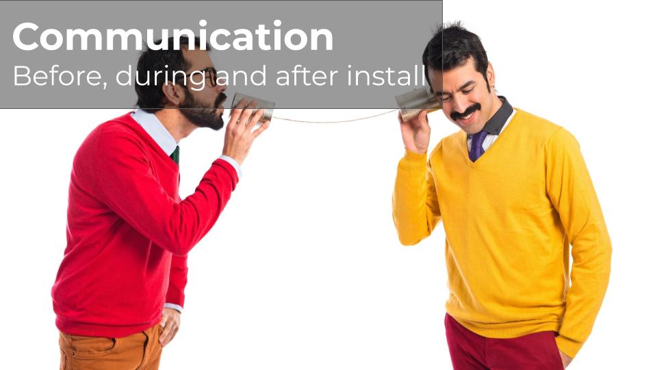 solar installer best practices communication