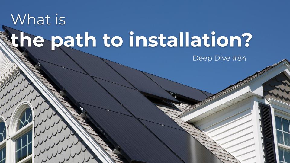 solar panels on rooftop installation path